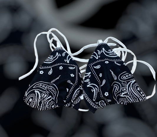 Black Bandana Bikini Top