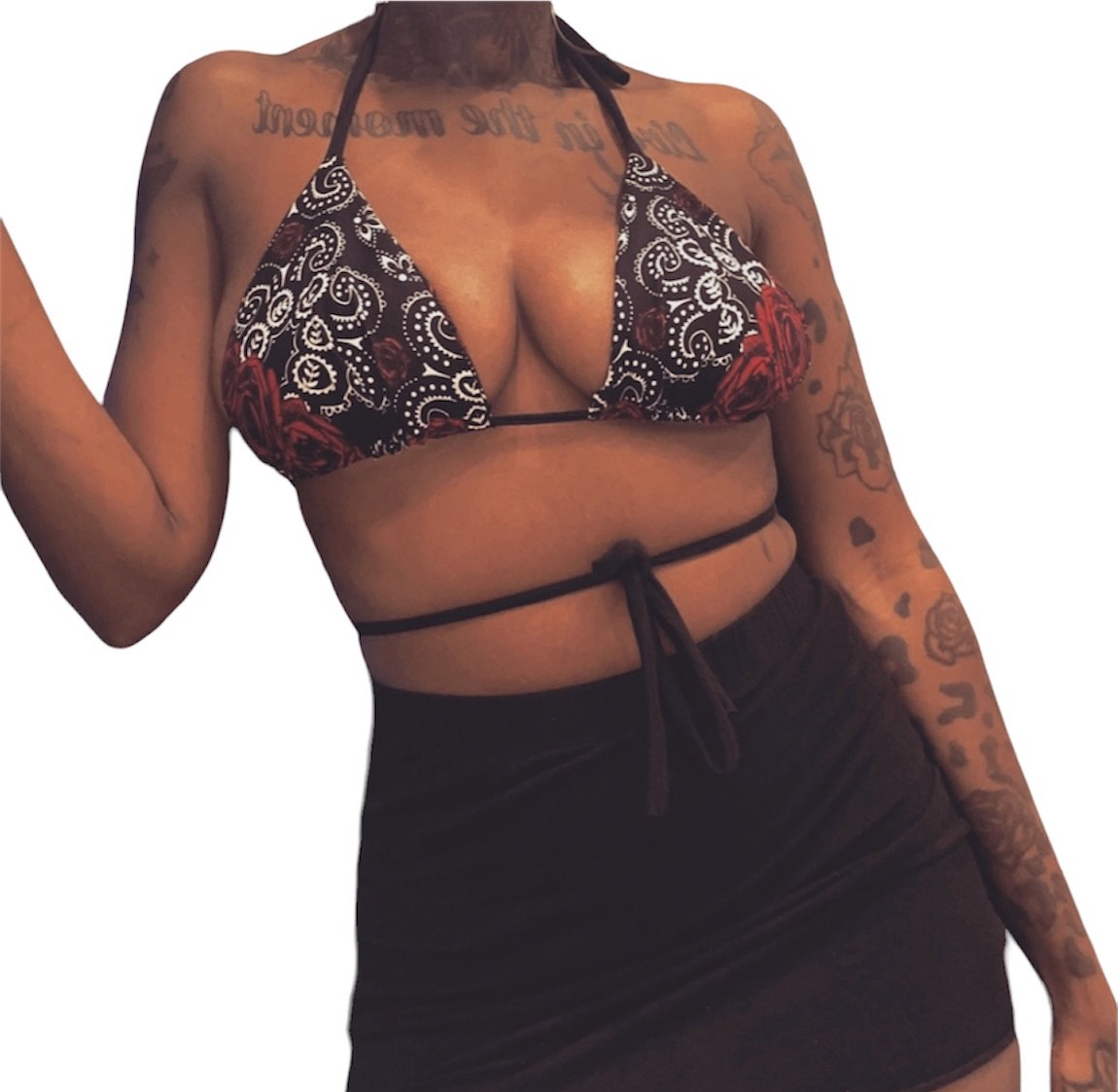 Bandana Rose Bikini Top