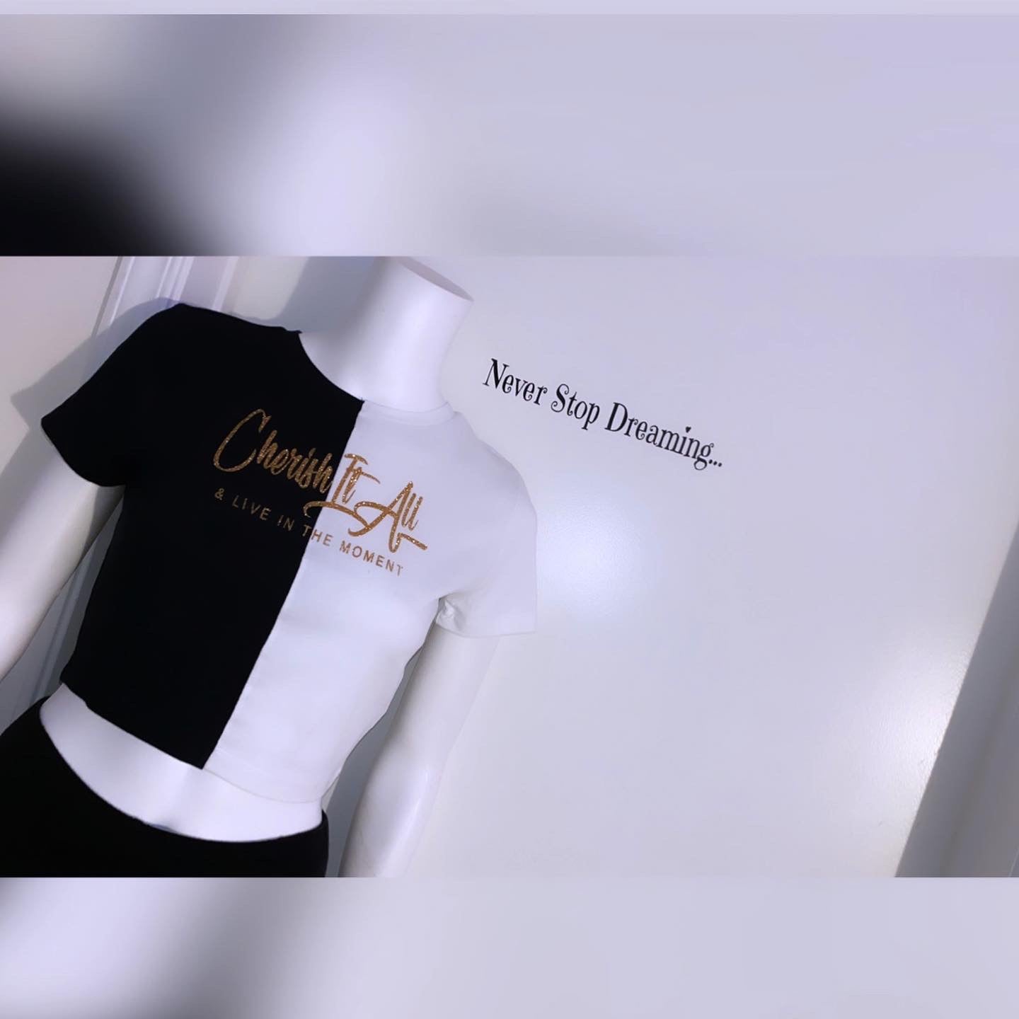 Split decision crop top