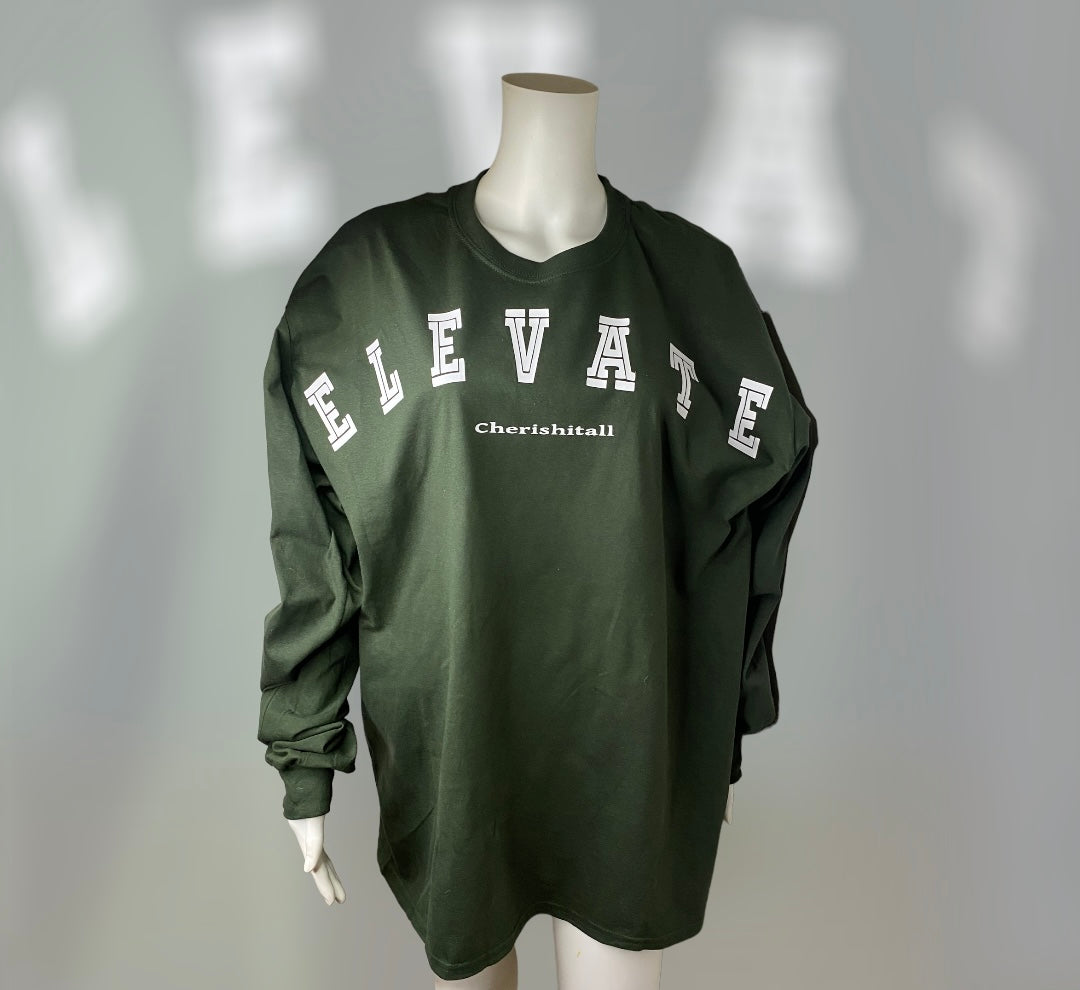 Elevate letter graphic long sleeve