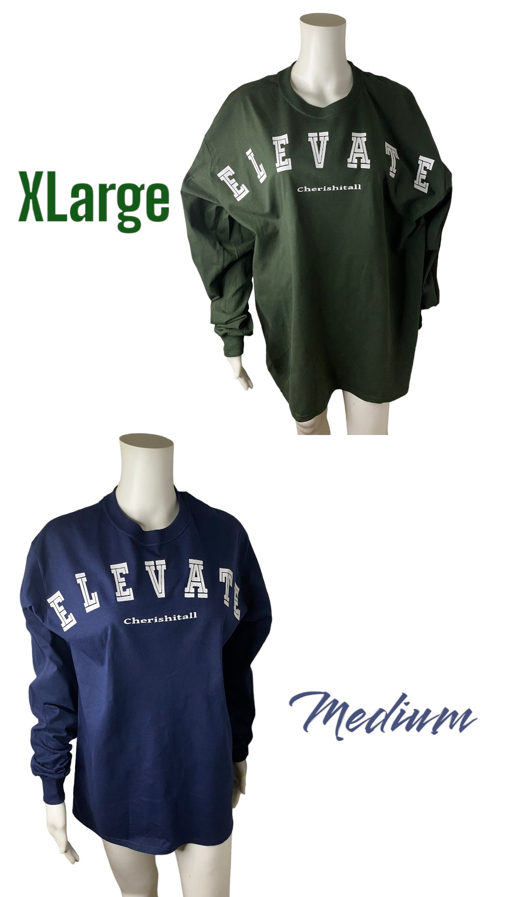 Elevate letter graphic long sleeve